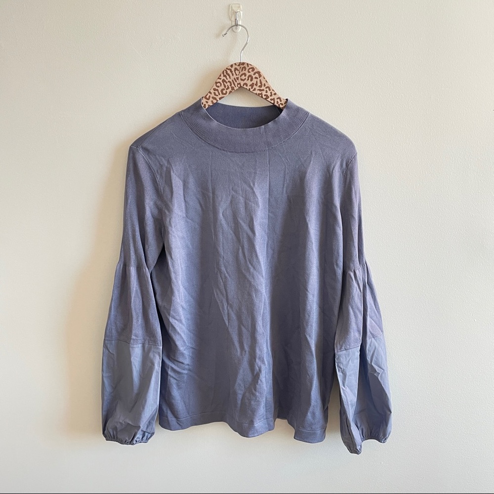 COS Light Blue Balloon-Sleeve Blouse - Picture 4 of 8